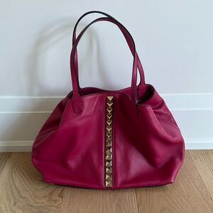 Large, authentic Valentino handbag, never worn, pristine condition, hot pink